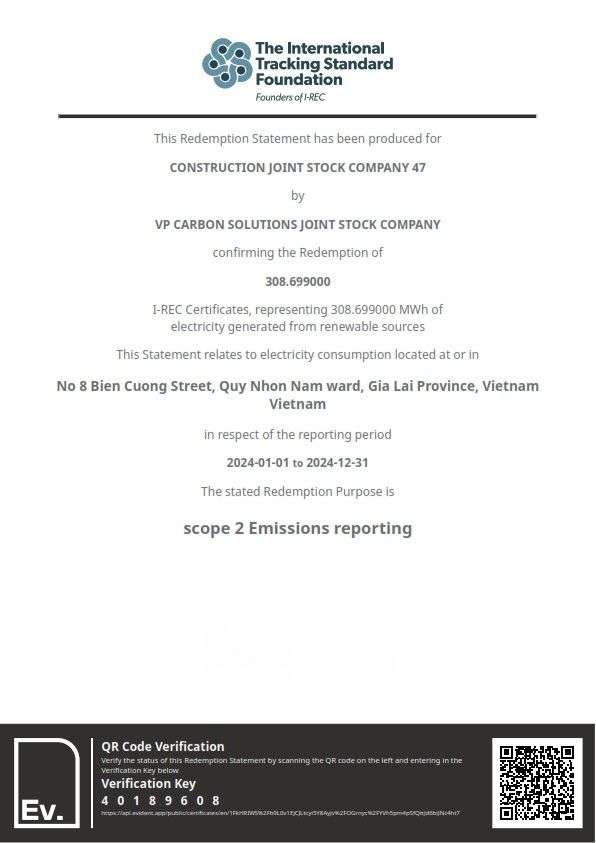 Hình ảnh về giấy chứng chỉ năng lượng tái tạo REC