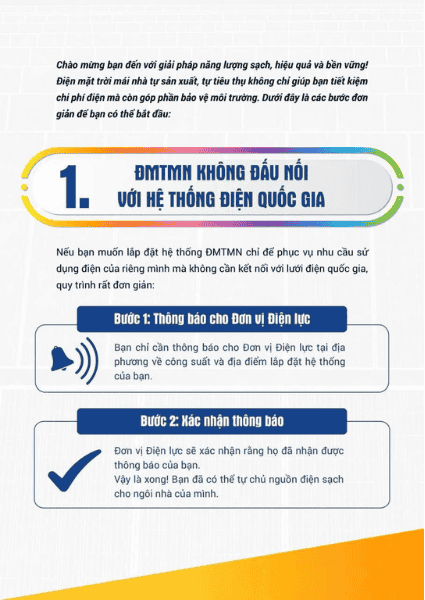 Hướng Dẫn Chi Tiết Đăng Ký Điện Mặt Trời Mái Nhà (Tự Sản Xuất, Tự Tiêu Thụ) Mới Nhất